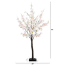 4’ Lighted Artificial Cherry Blossom Tree with 210 Warm White LED Lights
