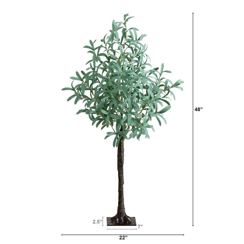 4’ Lighted Artificial Olive Tree with 240 Warm White LED Lights, photo 7 of 7