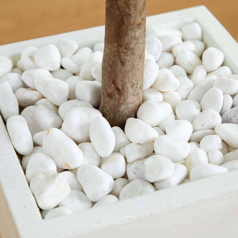 4’ Olive Topiary Artificial Tree in White Planter(Indoor/Outdoor), photo 3 of 5