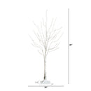 4’ Pre-Lit Artificial White Birch Tree with 240 Color Changing LED Lights