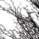 4’ Pre-Lit Halloween Black Twig Artificial Fall Tree in Burlap Planter with 63 Warm White LED Lights