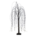 4’ Pre-Lit Halloween Black Willow Artificial Fall Tree with 120 Orange & Purple LED Lights