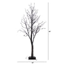 4’ Pre-Lit Halloween Deluxe Black Twig Artificial Tree with 81 Orange & Purple LED Lights