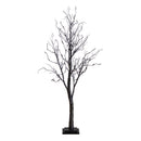4’ Pre-Lit Halloween Deluxe Black Twig Artificial Tree with 81 Orange & Purple LED Lights