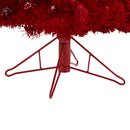4' Red Flocked Fraser Fir Artificial Christmas Tree