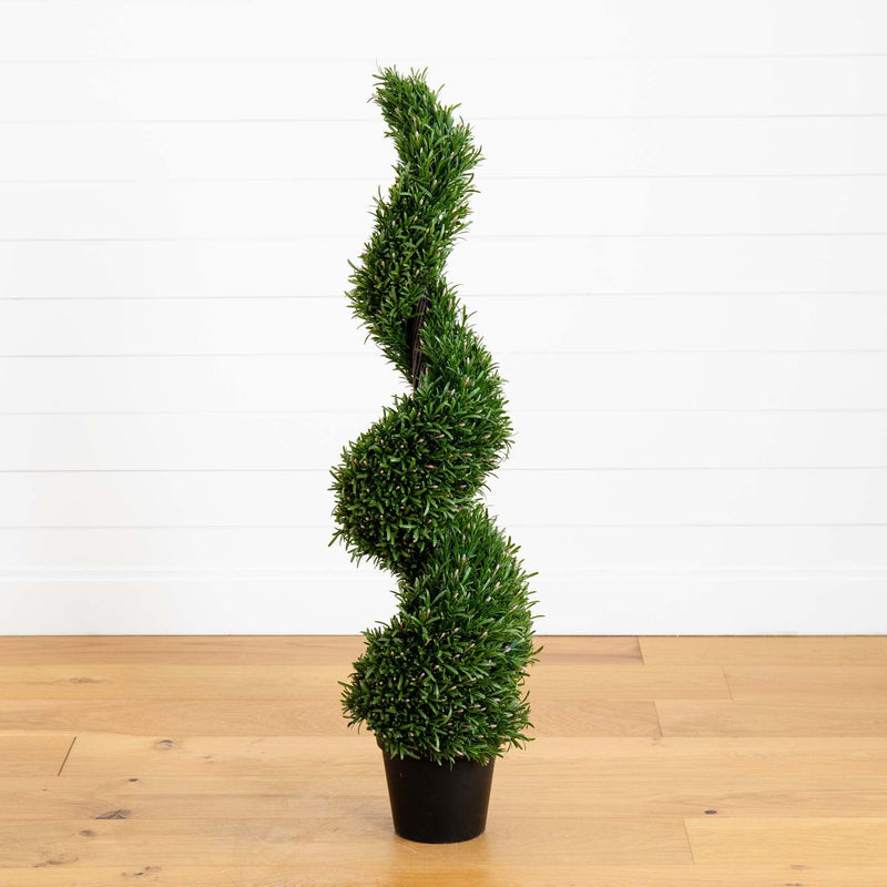 4' Rosemary Spiral Silk Tree (Indoor/Outdoor)