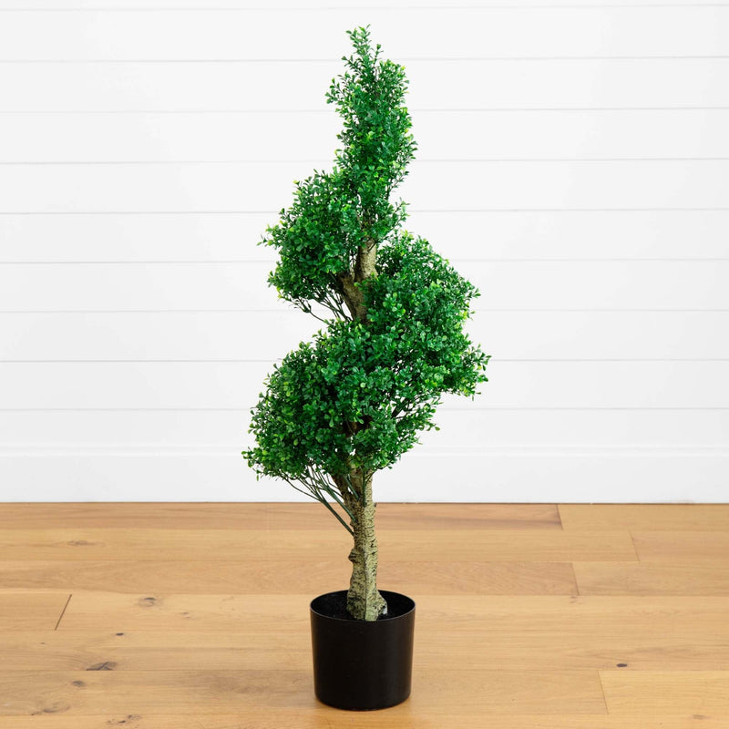 4' Spiral Boxwood Artificial Tree UV Resistant (Indoor/Outdoor)