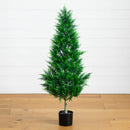 4' UV Resistant Artificial Cypress Tower Tree (Indoor/Outdoor)
