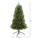 4' Vermont Fir Artificial Christmas Tree with 100 Clear LED Lights