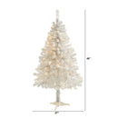 4' White Artificial Christmas Tree with 100 Clear LED Lights