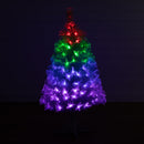 4' White Pre-Lit Fiber Optic Artificial Christmas Tree with 120 Colorful LED and Remote Control Show