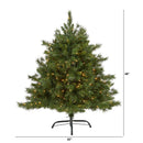 4’ Wyoming Mixed Pine Artificial Christmas Tree with 250 Clear Lights and 462 Bendable Branches
