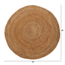 4’ x 4’ Hand Braided Boho Jute Round Rug