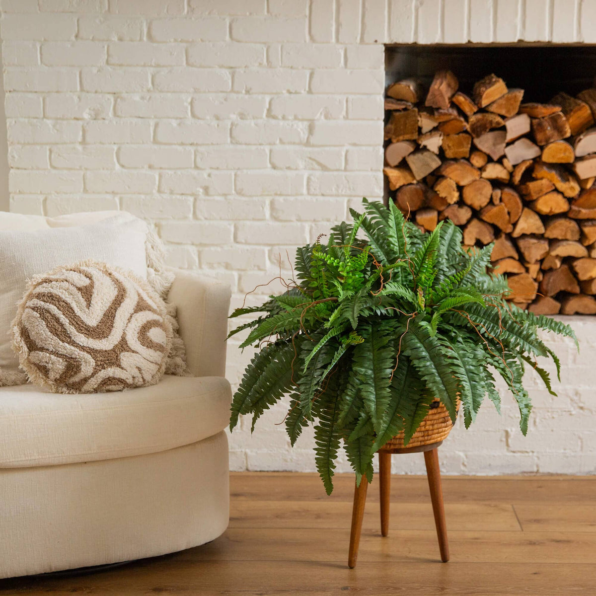40” Artificial Boston Fern (Set of 2), photo 3 of 7