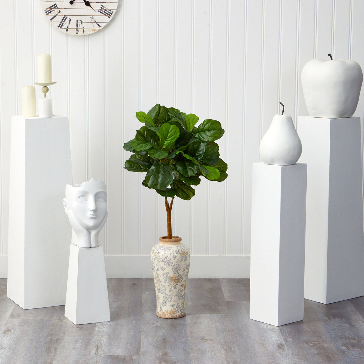 40” Fiddle Leaf Artificial Tree in Designer Vase (Real Touch), photo 4 of 4