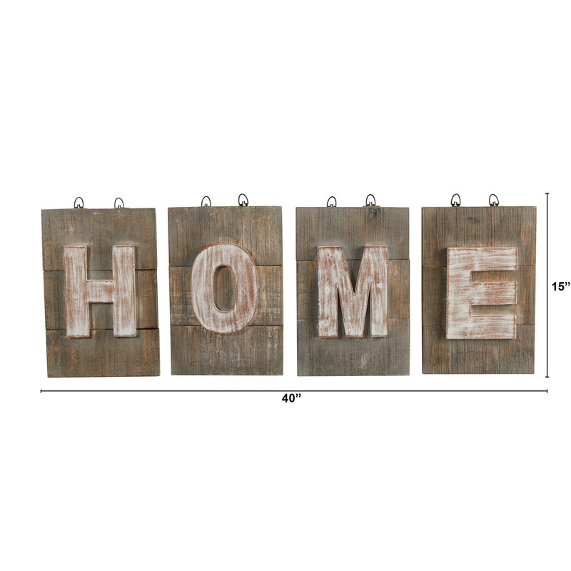 40” Rustic Farmhouse “HOME” Wall Art Decor, photo 2 of 3