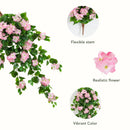 41" UV Resistant Artificial Hydrangea Hanging Plant (Indoor/Outdoor) - Set of 2