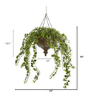 43” Ivy Artificial Hanging Plant in Hanging Metal Bowl