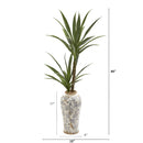 44” Double Yucca Artificial Plant in Designer Planter