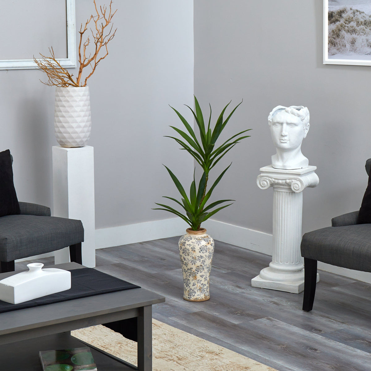 44” Double Yucca Artificial Plant in Designer Planter, photo 4 of 4
