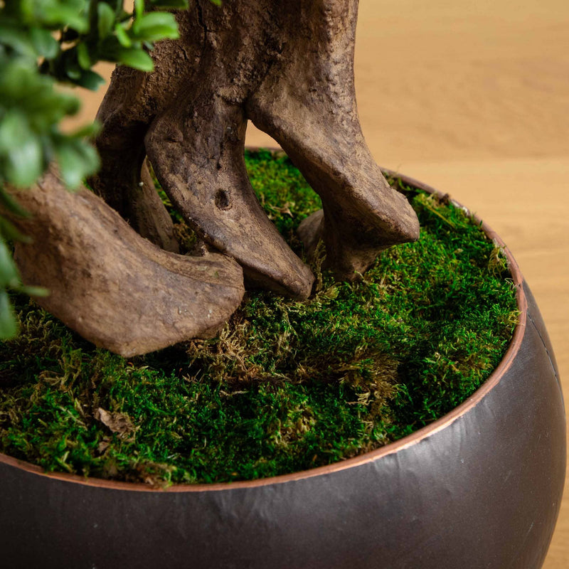 44” Four Ball Boxwood Artificial Topiary Tree in Planter, photo 3 of 5