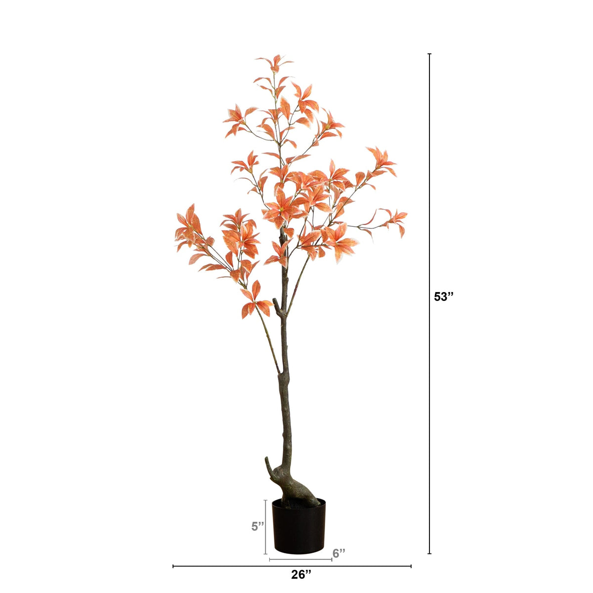4.5' Autumn Pieris Artificial Fall Tree, photo 6 of 7