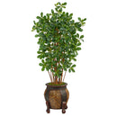 4.5’ Black Olive Artificial Tree in Decorative Planter