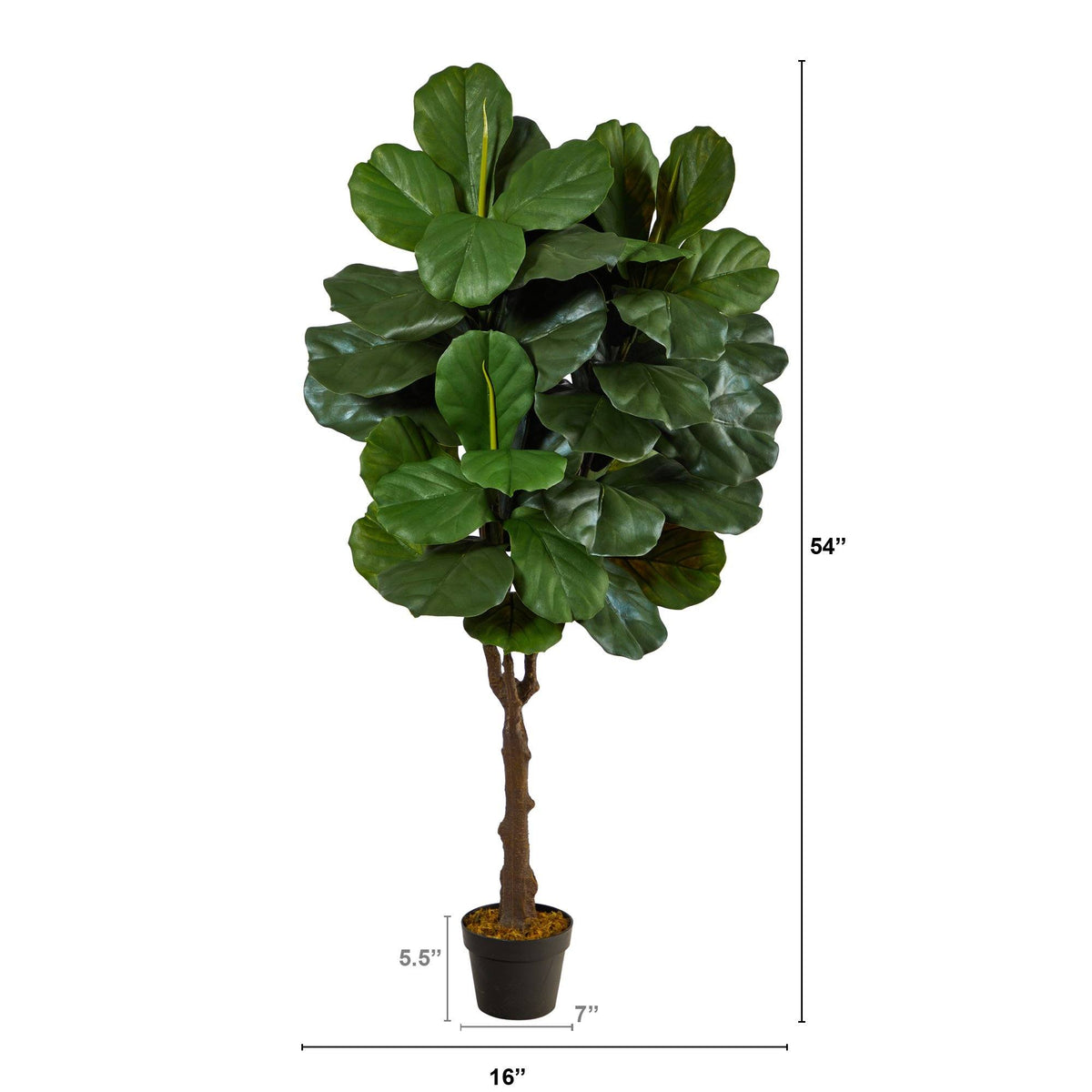 4.5’ Fiddle Leaf Fig Artificial Tree (Indoor/Outdoor), photo 2 of 4