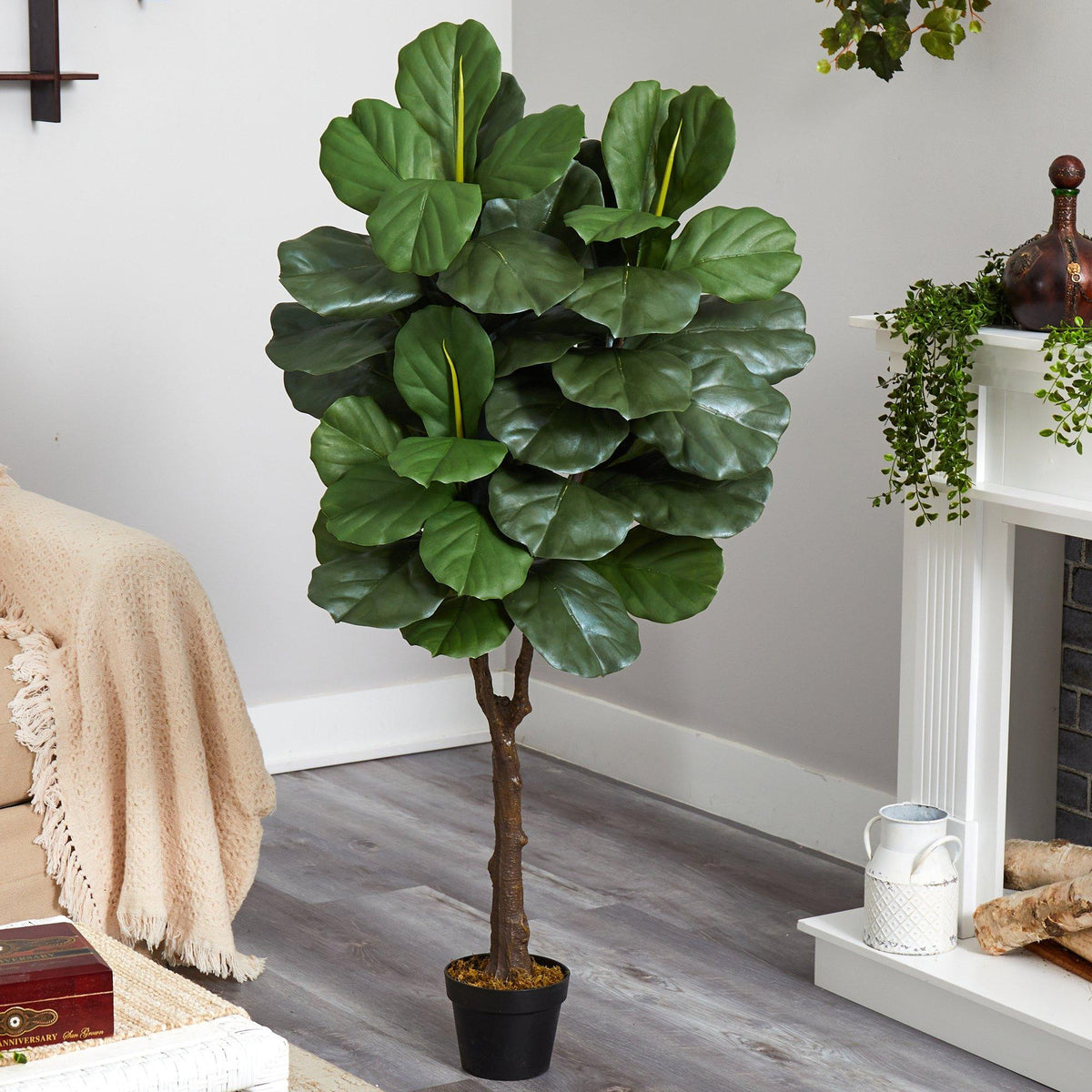 4.5’ Fiddle Leaf Fig Artificial Tree (Indoor/Outdoor), photo 3 of 4