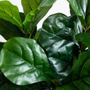4.5’ Fiddle Leaf Fig Tree in White Planter (Real Touch) by Nearly Natural