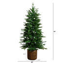 4.5' Pre-Lit Artificial Christmas Tree in Decorative Planter with 400 LED Lights