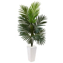 4.5’ Kentia Palm Tree in White Tower Planter