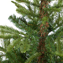 4.5’ Layered Washington Spruce Artificial Christmas Tree with 100 Clear LED Lights and 189 Bendable Branches in White Planter