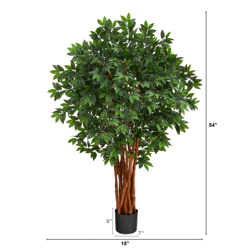 4.5’ Lychee Artificial Tree with Natural Trunk