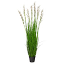 4.5’ Plum Grass Artificial Plant with Warm Plumes