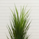 4.5’ UV Resistant Artificial Grass Plant in White Tower Planter (Indoor/Outdoor)