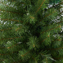 4.5’ Virginia Fir Artificial Christmas Tree with 100 Clear Lights and 223 Bendable Branches in Red Planter