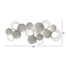 4.5’ x 2’ Galvanized Embossed Metal Discs Wall Art Decor
