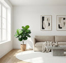45" Artificial Giant Leaf Fiddle Leaf Fig Tree in Decorative Planter