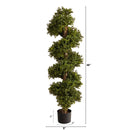 46” Boxwood Topiary Spiral Artificial Tree (Indoor/Outdoor)