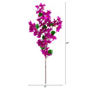 47" Artificial Bougainvillea Flower Stems - Set of 3