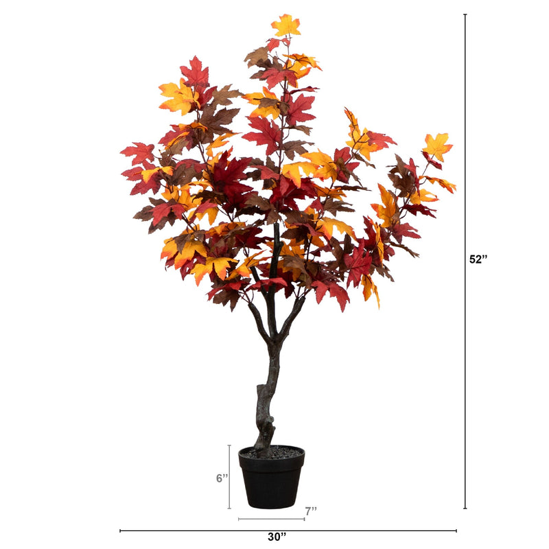 4ft. Autumn Smoky Maple Artificial Fall Tree, photo 4 of 4