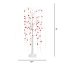 4' Pre-Lit Artificial Valentine's Day Willow Tree with 48 Heart Shaped LED Lights