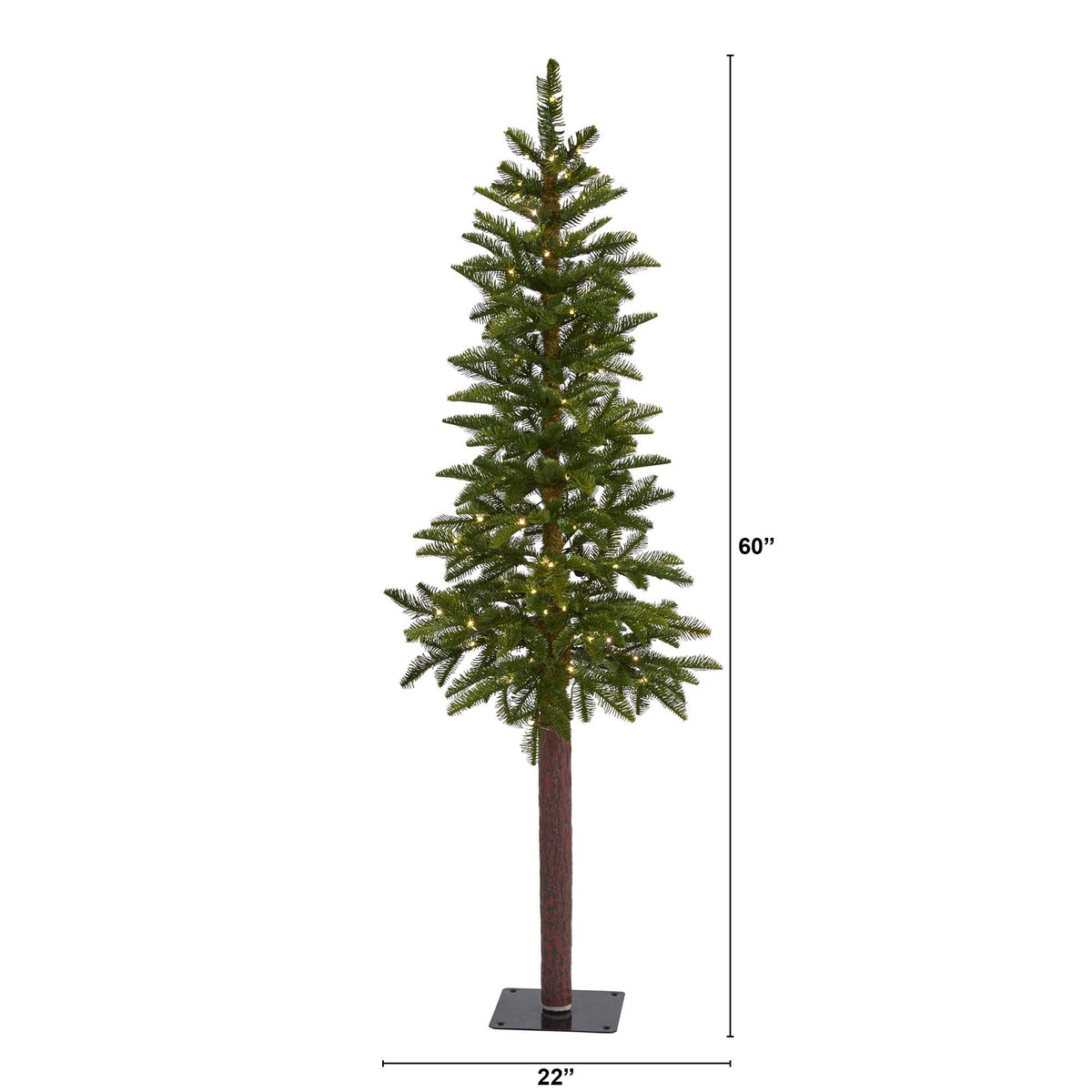 5’ Alaskan Alpine Artificial Christmas Tree with 100 Clear Microdot (Multifunction) LED Lights and 92 Bendable Branches, photo 2 of 6