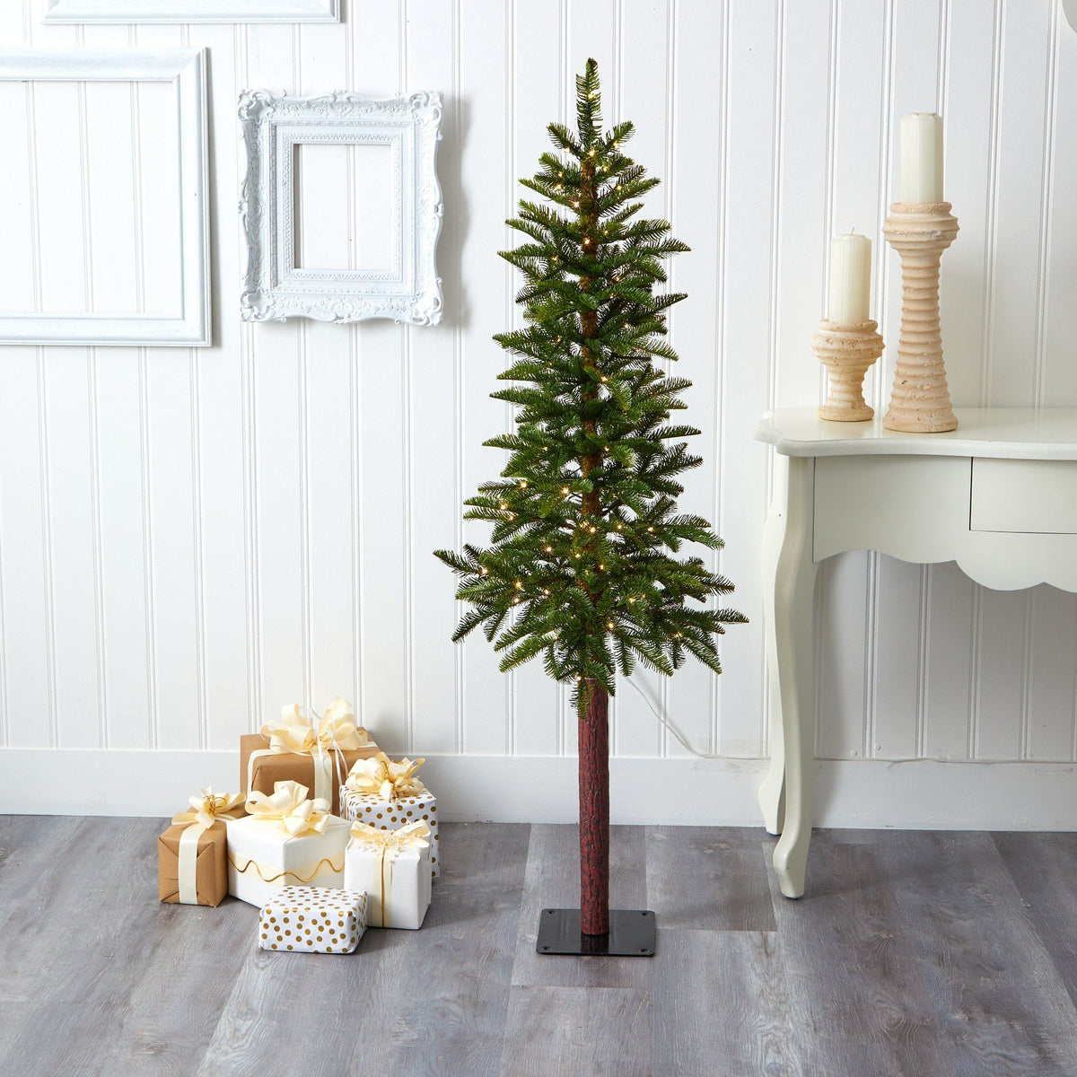 5’ Alaskan Alpine Artificial Christmas Tree with 100 Clear Microdot (Multifunction) LED Lights and 92 Bendable Branches, photo 6 of 6