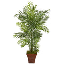 5’ Areca Artificial Palm Tree in Brown Planter(Indoor/Outdoor)