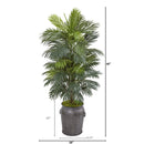 5’ Areca Palm Artificial Plant in Metal Planter