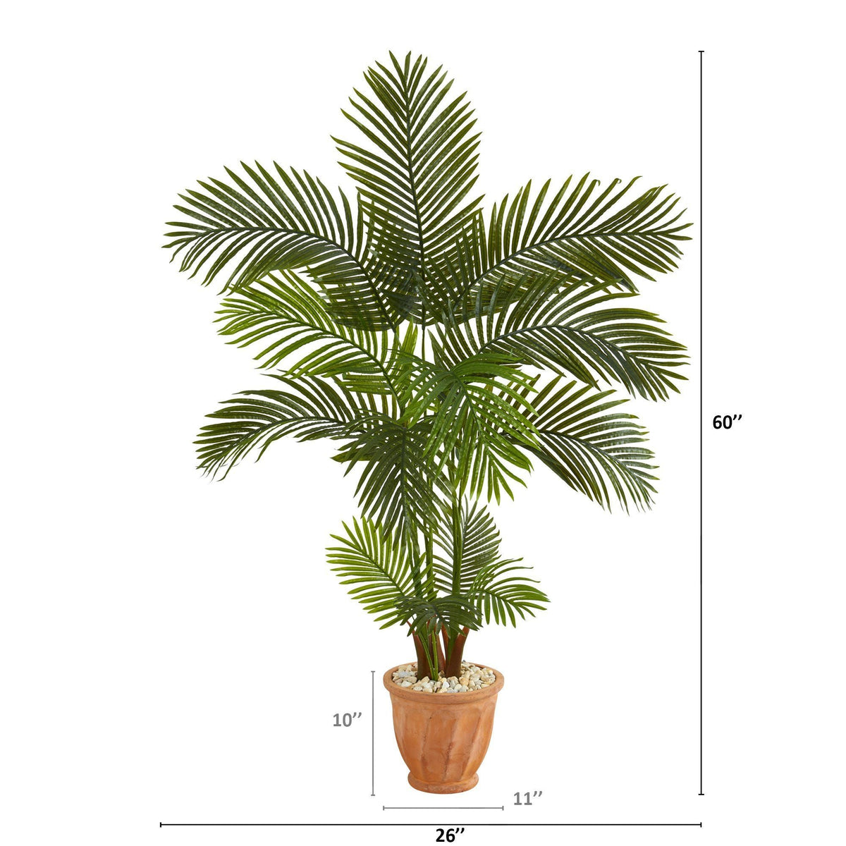 5’ Areca Palm Artificial Tree in Terra-Cotta Planter, photo 2 of 2