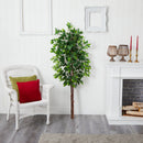 5’ Artificial Double Trunk Ficus Tree (No Pot)