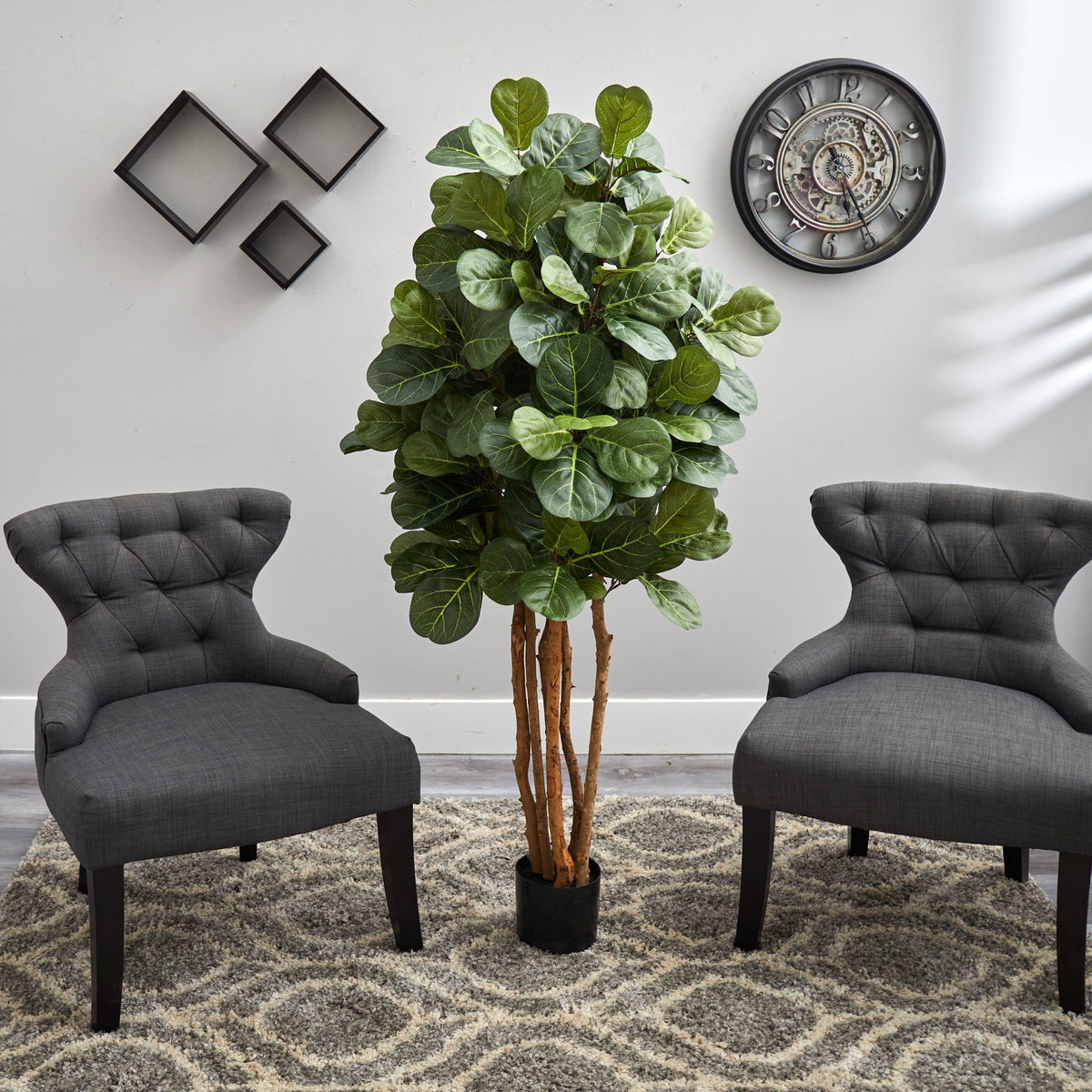 5’ Artificial Fiddle Leaf Fig Tree, photo 3 of 3